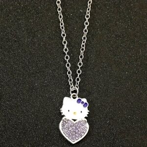 Hello Kitty Rhinestone Heart Necklaces